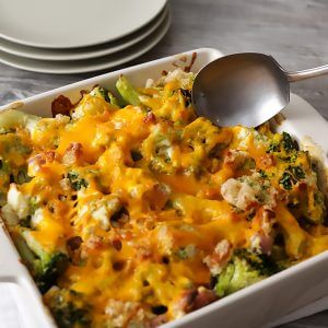 Keto Ham and Broccoli Creamy Casserole