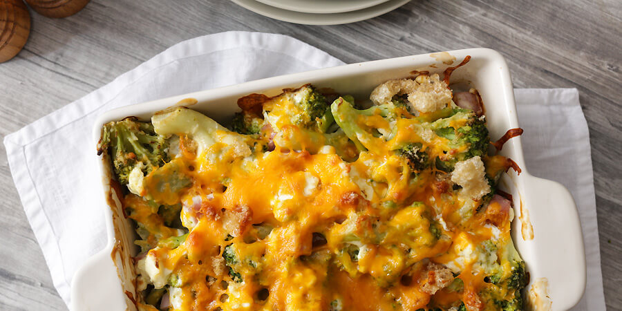 Keto Ham and Broccoli Creamy Casserole