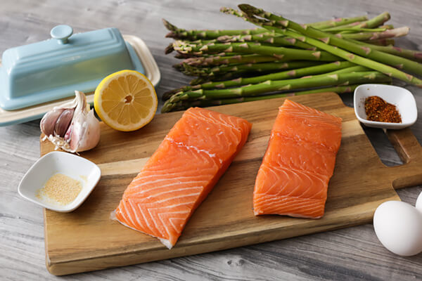 Recipe ingredients on a table.