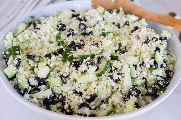 All recipe ingredients mixed together in a bowl.