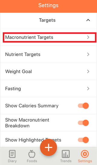 Macronutrient Targets