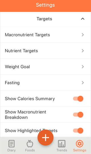 Nutrient Targets