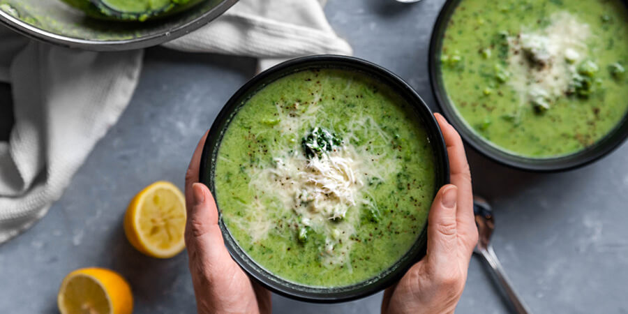 Low-Carb Broccoli Lemon Parmesan Soup