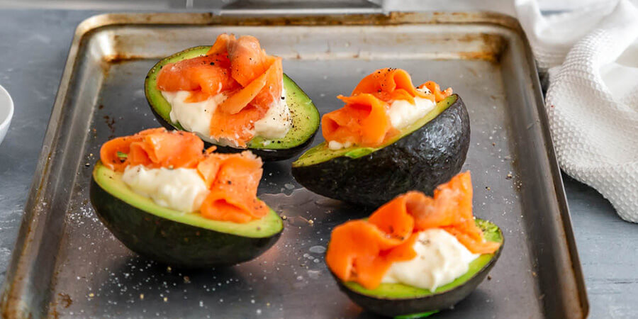 Keto Smoked Salmon Filled Avocados