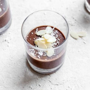 Keto Chocolate Avocado Almond Pudding Featured