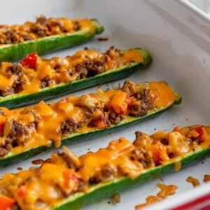 Zucchini Burrito Boats Featured