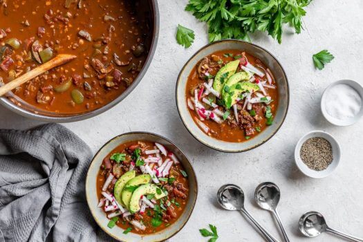 keto vegan walnut chili featured