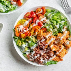 Keto Buffalo Chicken Bowl Featured