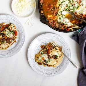 Cheesy Beef Spinach Casserole Featured