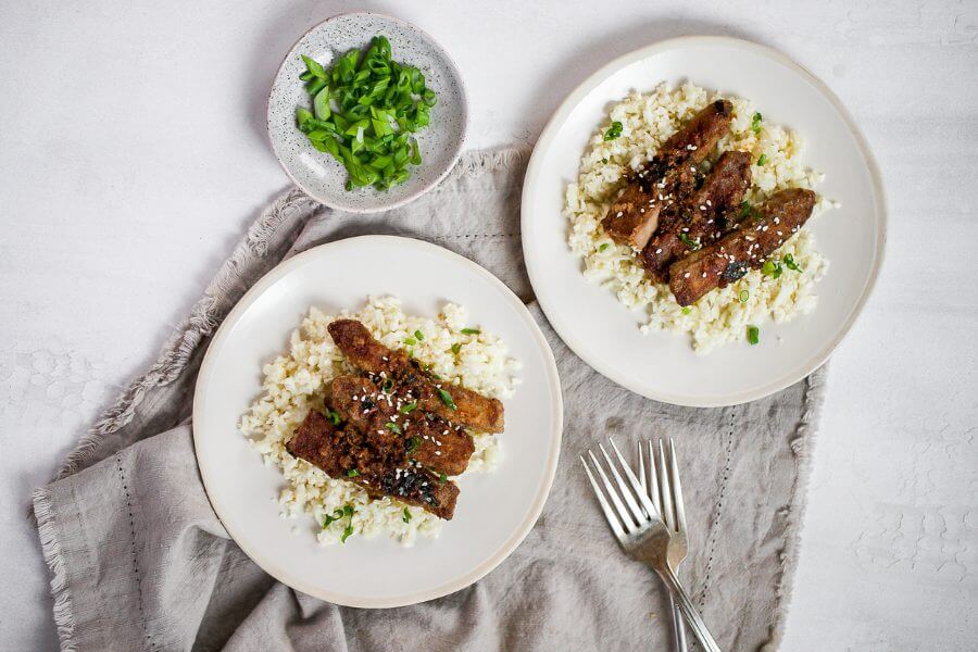 Keto Mongolian Beef with Cauliflower Rice