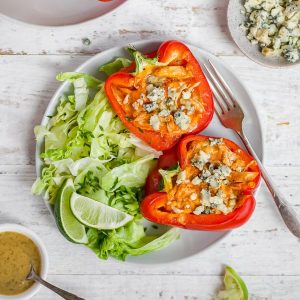 Buffalo Chicken Stuffed Peppers Featured