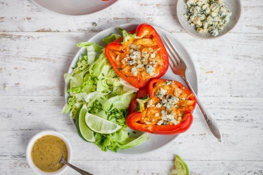 Buffalo Chicken Stuffed Peppers Featured