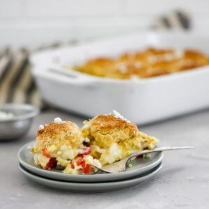 Keto Breakfast Biscuit Bake Featured