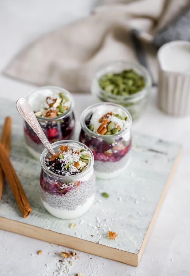 Keto Berry Yogurt Parfait Long