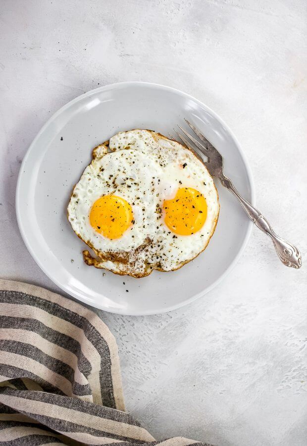 Keto Olive Oil Fried Eggs Long