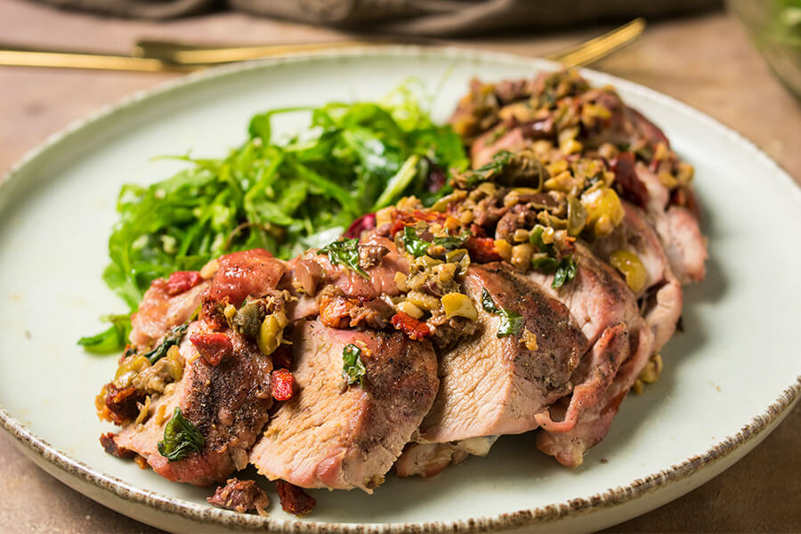 Keto Pork Tenderloin with Tapenade