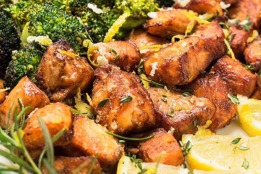 Keto Air Fryer Salmon & Broccoli Bites