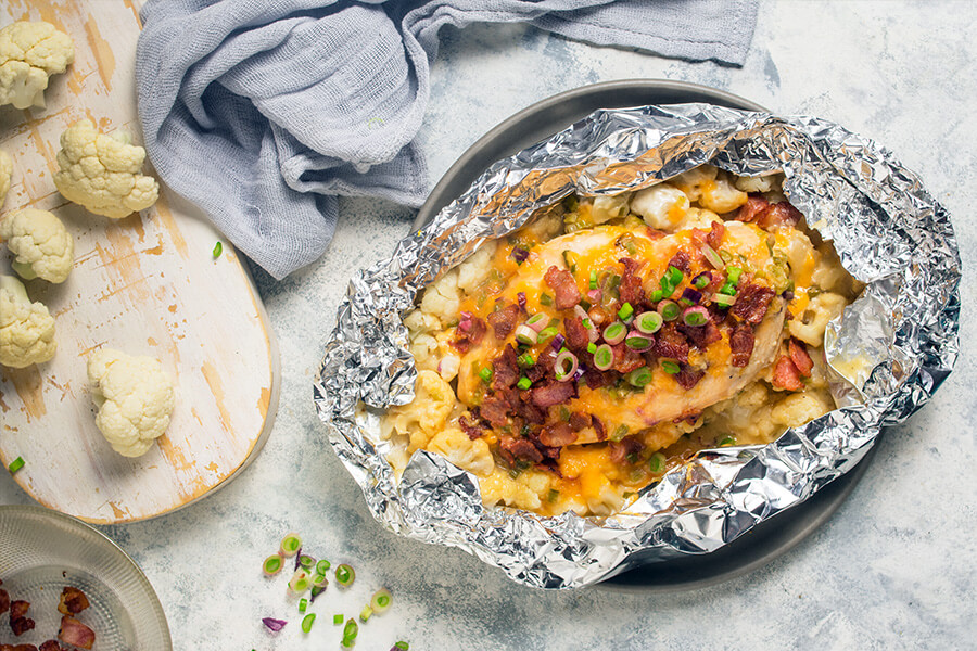 Keto Chicken, Bacon & Ranch Foil Packets