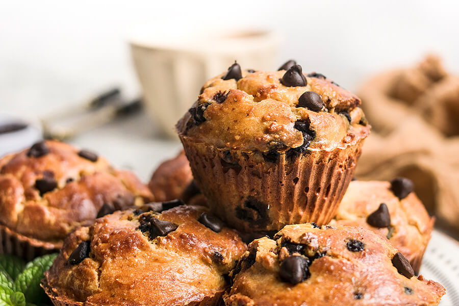 6-Ingredient Keto Chocolate Chip Muffins