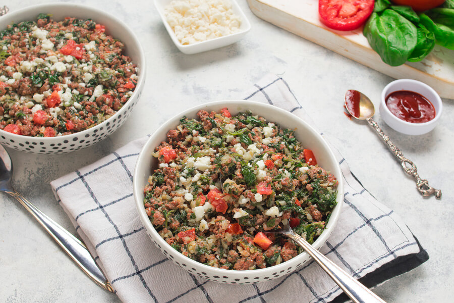 Easy Keto Lamb & Veggie Bowl