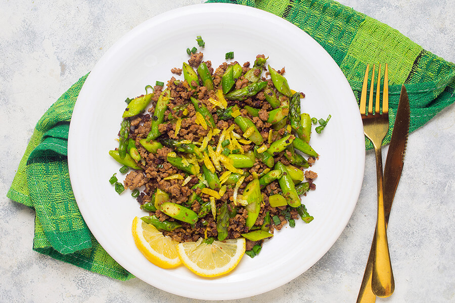 15-Minute Keto Lamb & Asparagus Stir Fry